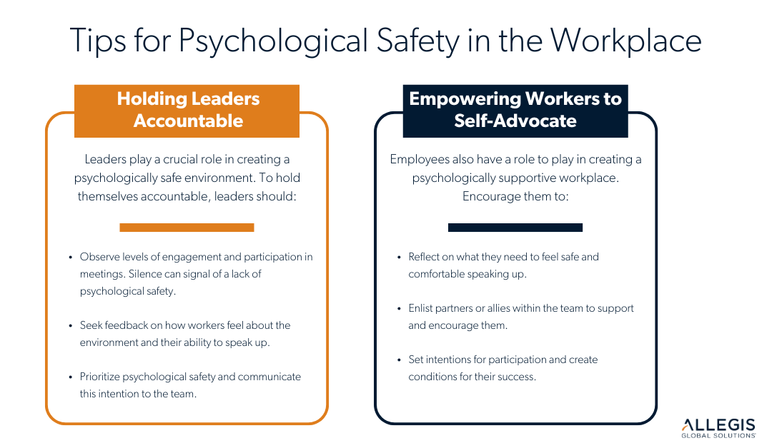 Tips for Psychological Safety in the Workplace