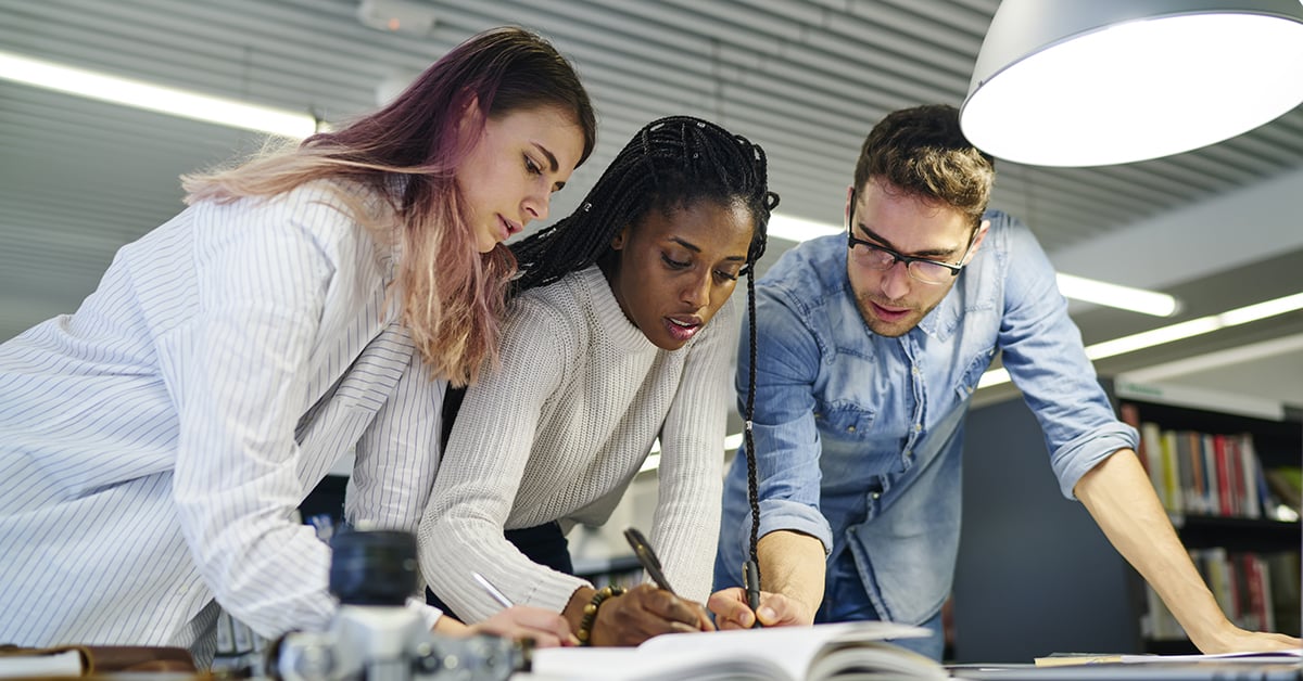 Three Employees Working